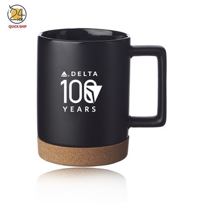 Caldwell 15 oz. Cork Base Ceramic Mugs